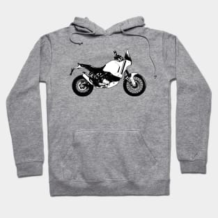 DesertX Bike Side View Black and White Hoodie